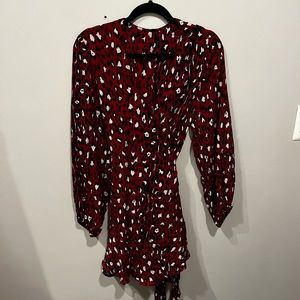 ALC leopard Print Wrap Dress Size 12